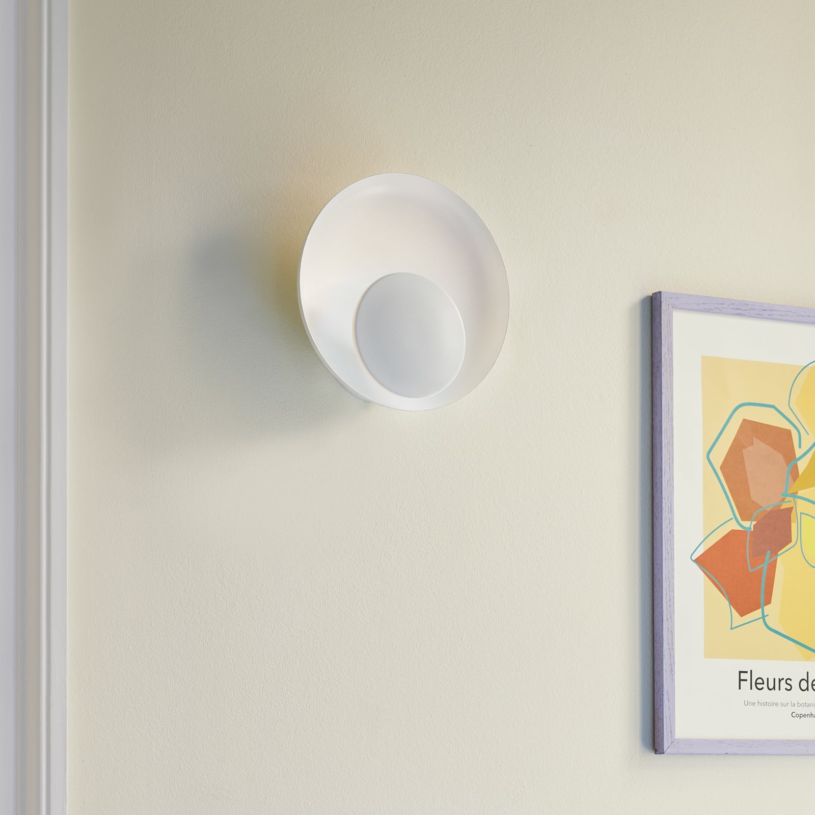 LED vegglampe Marsi dimbar hvit Ø21 cm bakside