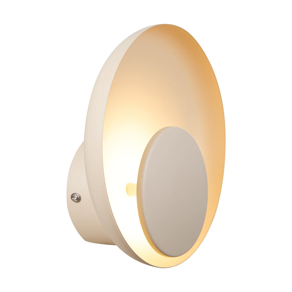 LED vegglampe Marsi med kabel og dimmer beige bakside