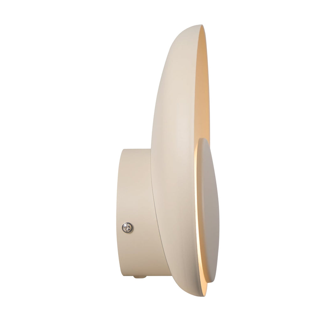 LED vegglampe Marsi med kabel og dimmer beige montert