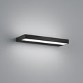LED vegglampe matt svart aluminium 30 cm IP44 - Helestra forfra