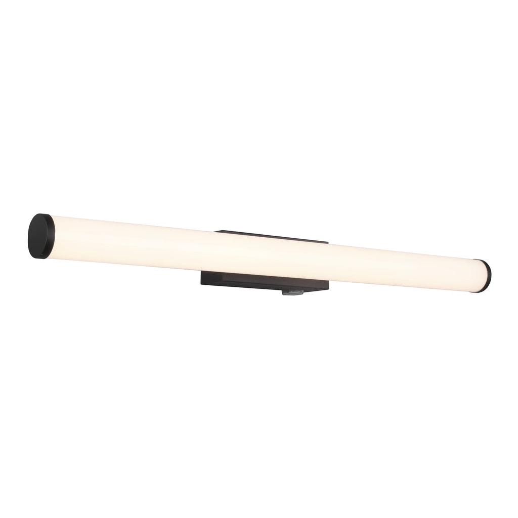 LED vegglampe Mattimo 60 cm svart matt IP44 med bryter fra Trio Lighting forfra