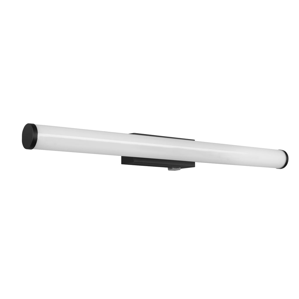 Bakside av LED vegglampe Mattimo 60 cm svart matt IP44 med bryter
