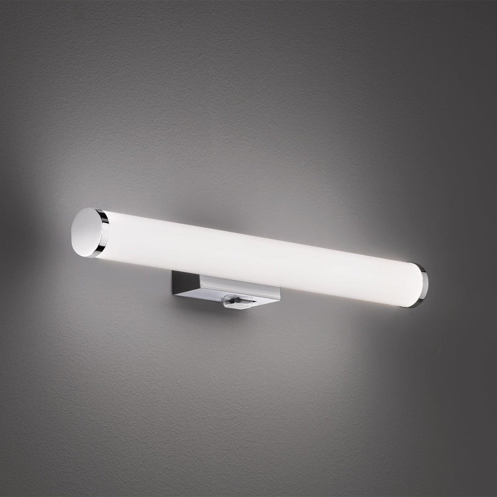 LED vegglampe Mattimo krom/hvit 40 cm med bryter IP44 bakside