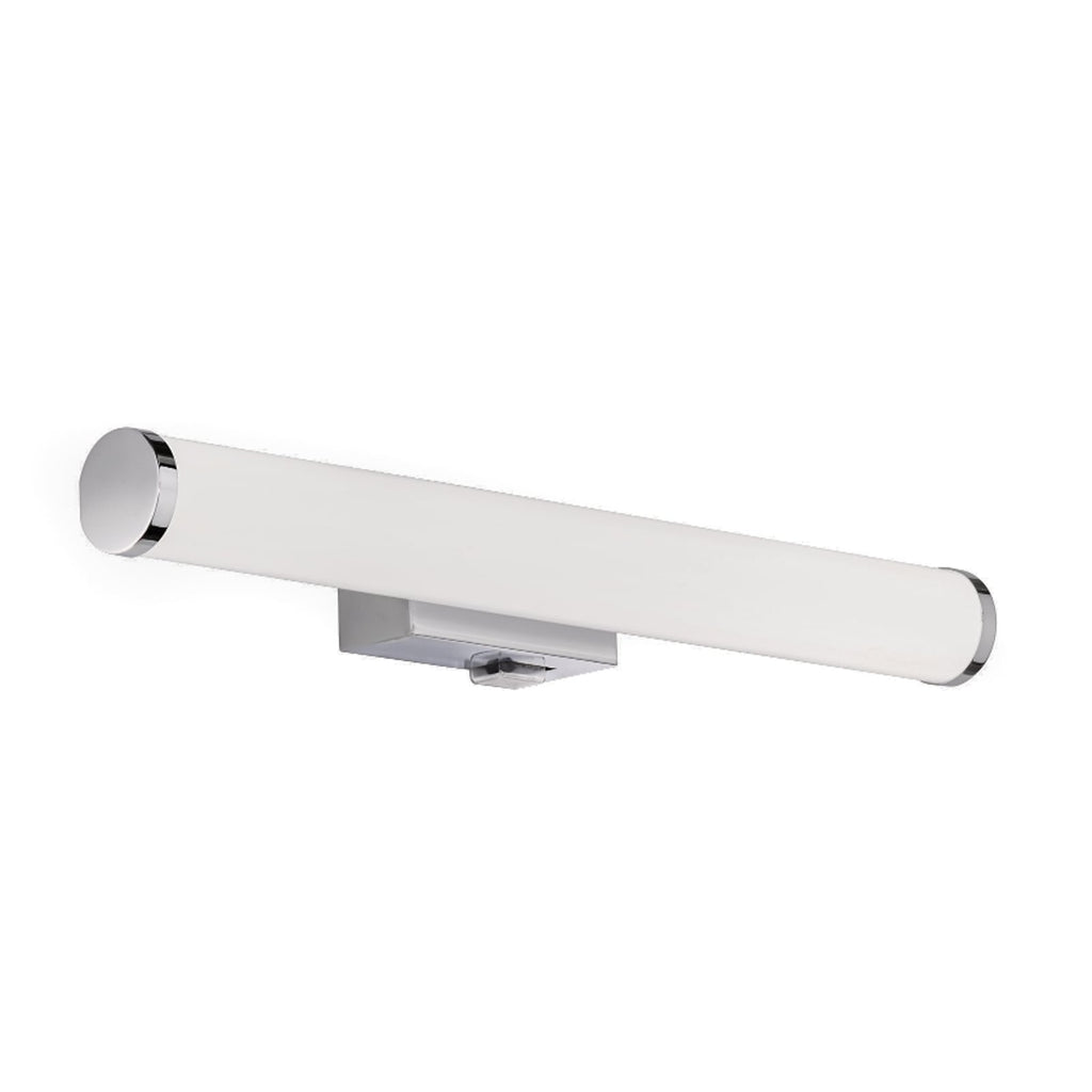LED vegglampe Mattimo krom/hvit 40 cm med bryter IP44 front
