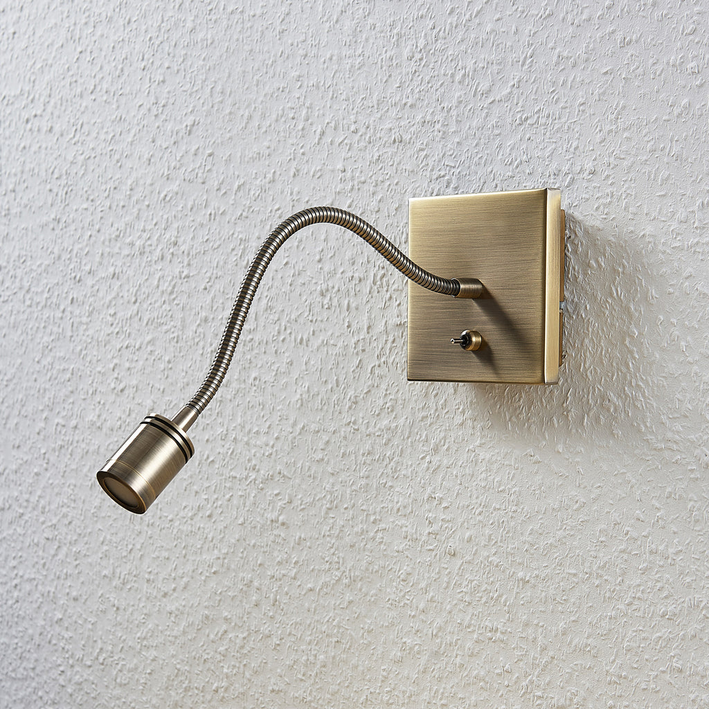 LED vegglampe Mayar leselampe messing 2-pakning