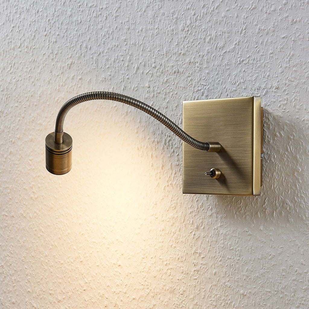 LED vegglampe Mayar leselampe messing metallfinish