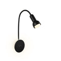 LED vegglampe med lesespot svart metall E14 39 cm - Briloner forfra