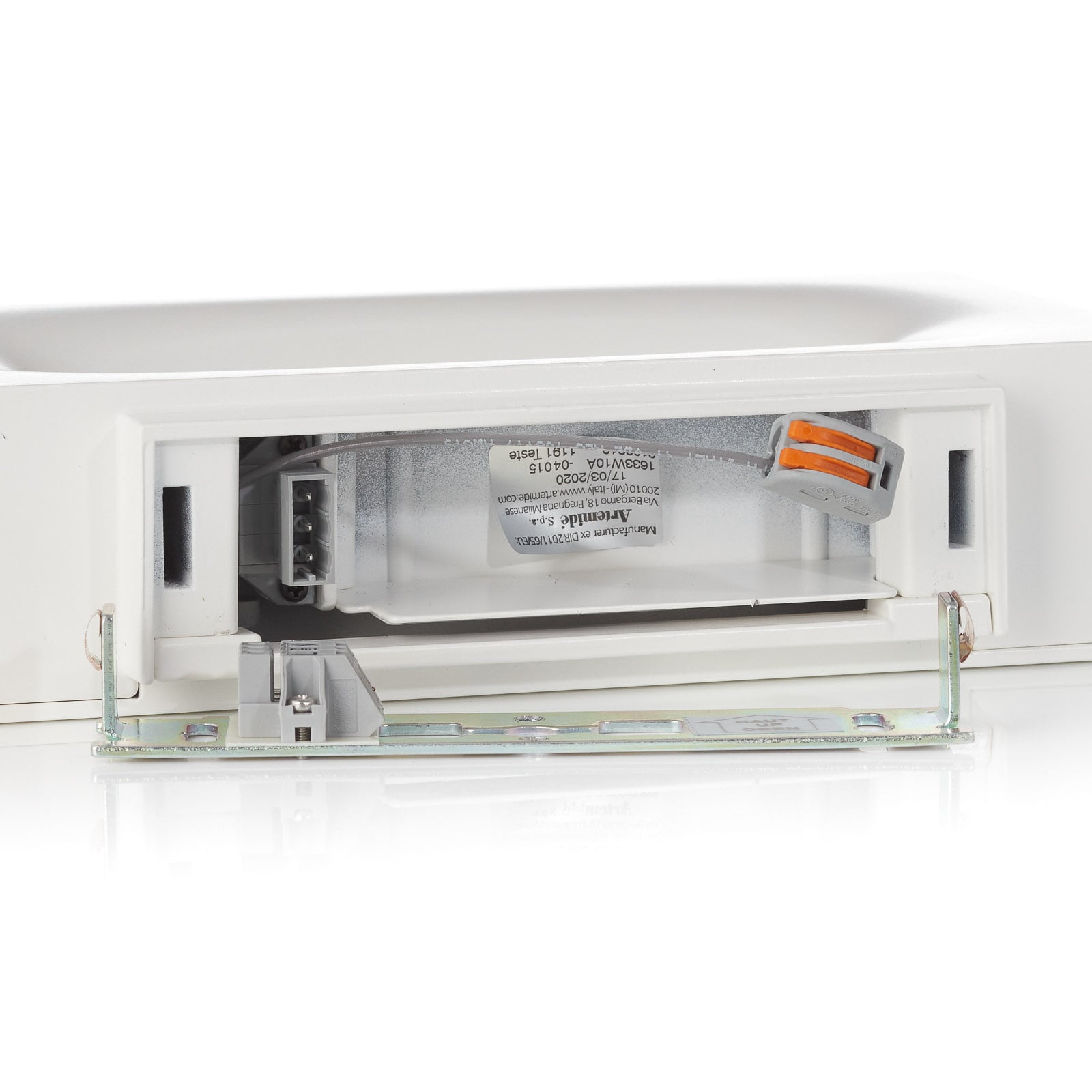LED vegglampe Melete hvit 27W 2700K dimbar lysdetalj