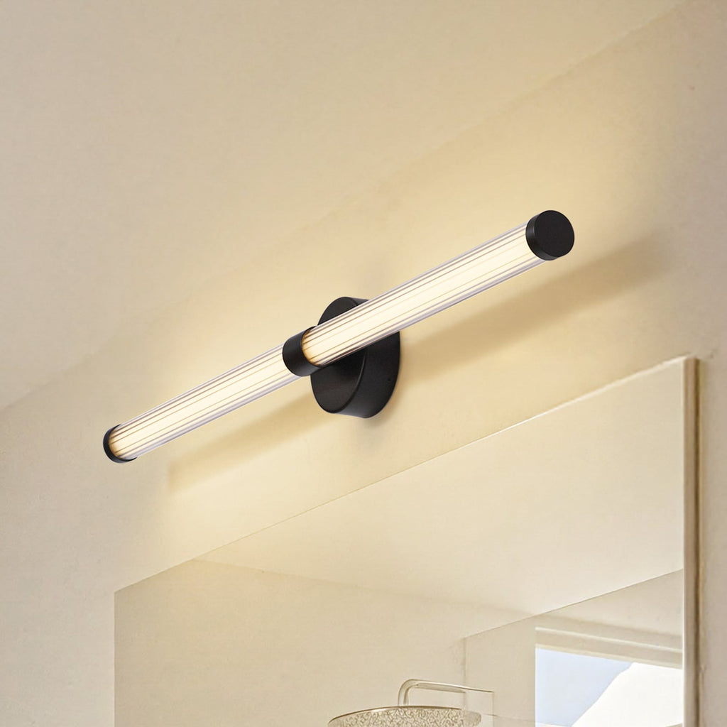 LED vegglampe Melisa svart 90 cm CCT IP44 forfra