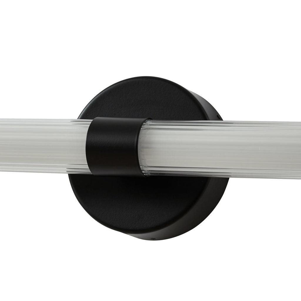 LED vegglampe Melisa svart 90 cm CCT IP44 sideprofil