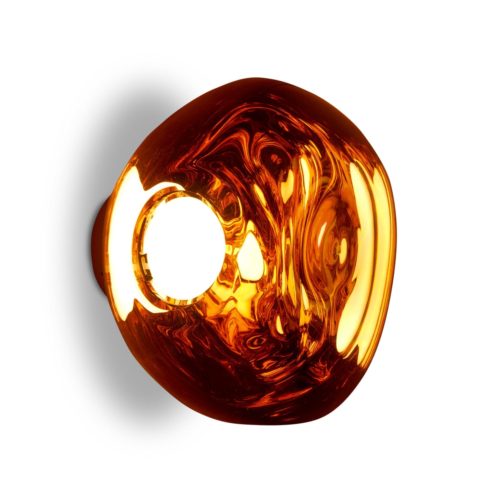 LED vegglampe Melt Surface Mini kobber dimbar Ø30 cm - Tom Dixon forfra