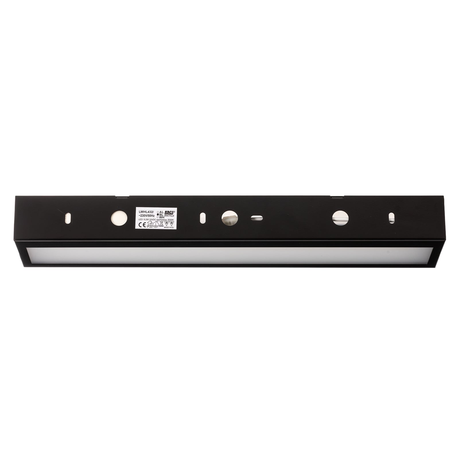 LED vegglampe Mera svart 40 cm 12,5W nøytralhvit nærbilde