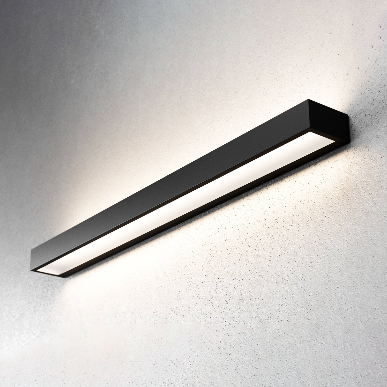 LED vegglampe Mera svart 80 cm forfra