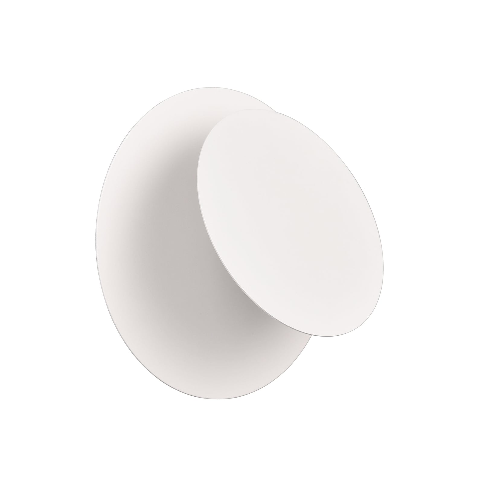 LED vegglampe Mio rund indirekte lys hvit matt Ø18 cm montert i rom