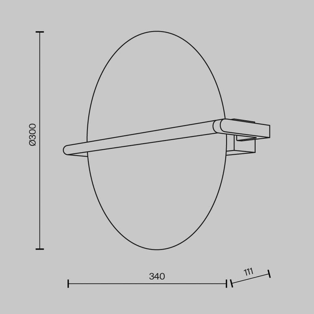 LED vegglampe Mira gull/hvit metall detalj