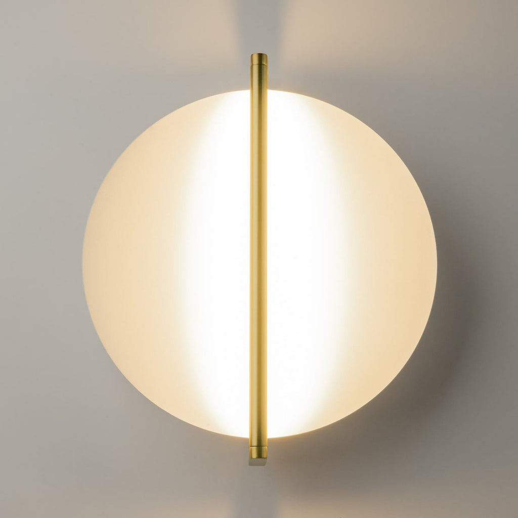 LED vegglampe Mira gull/hvit metall nærbilde
