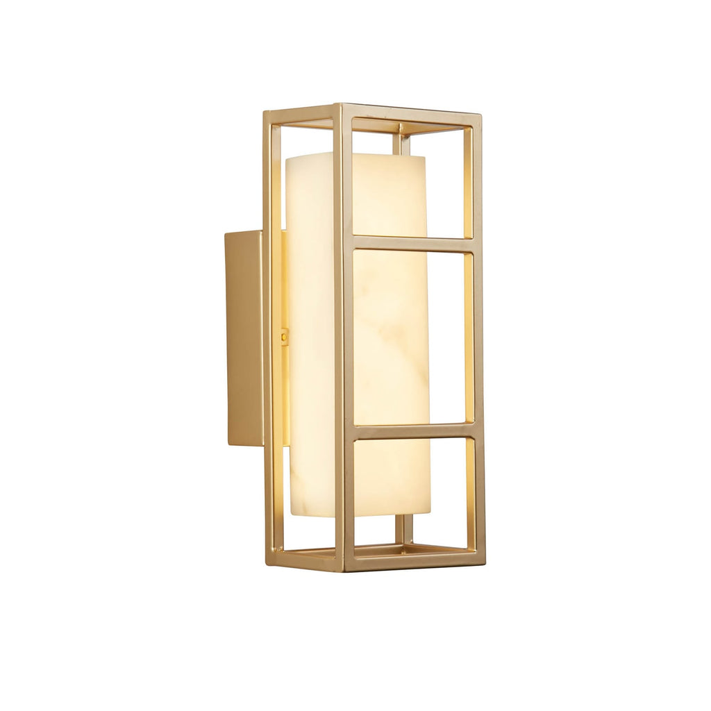 LED vegglampe Mirage dimbar gull 40 cm IP44 forfra