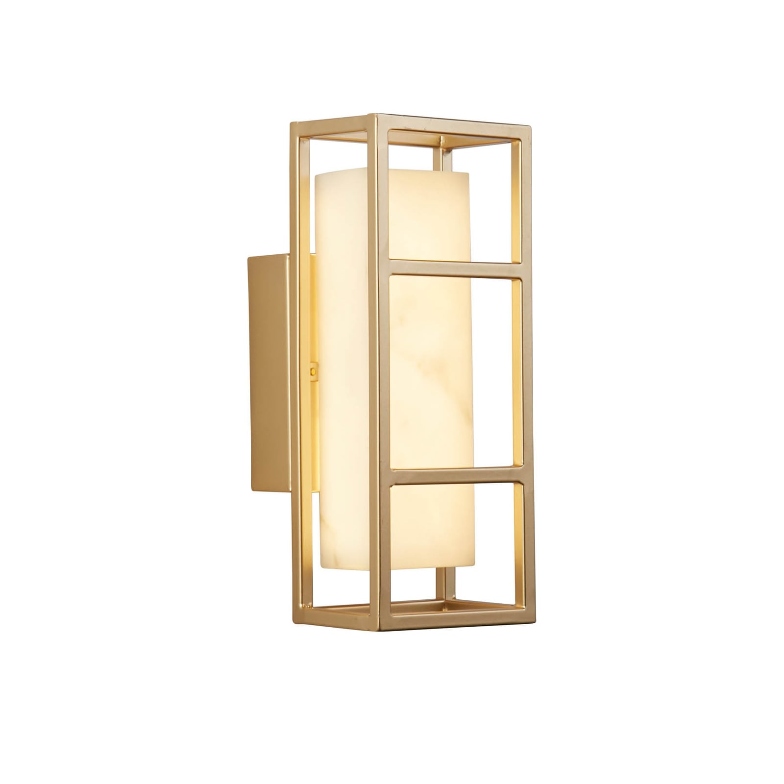 LED vegglampe Mirage dimbar gull 40 cm IP44 forfra