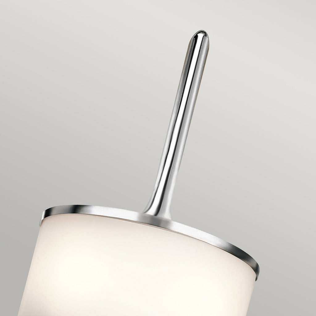 LED vegglampe Mona krom polert glass detalj