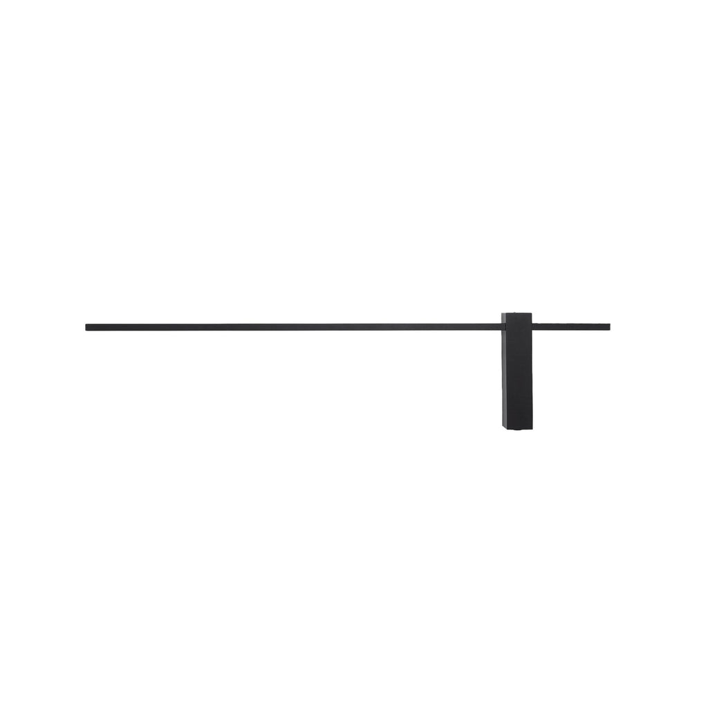 LED vegglampe Motive L aluminium svart 120 cm med bryter forfra