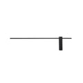 LED vegglampe Motive L aluminium svart 120 cm med bryter forfra