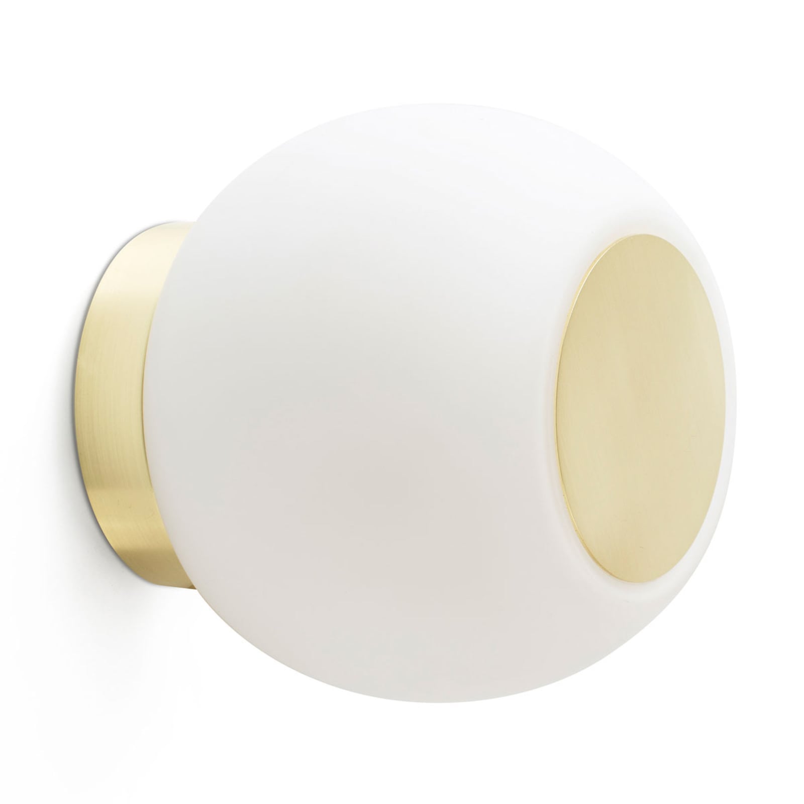 LED vegglampe Moy gull med glasskjerm forfra