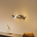 LED vegglampe Munja svart aluminium 45,5 cm forfra