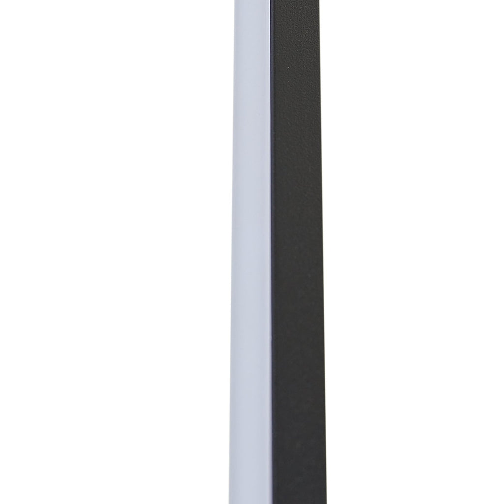 LED vegglampe Natsumi svart aluminium 90 cm vinklet oversikt