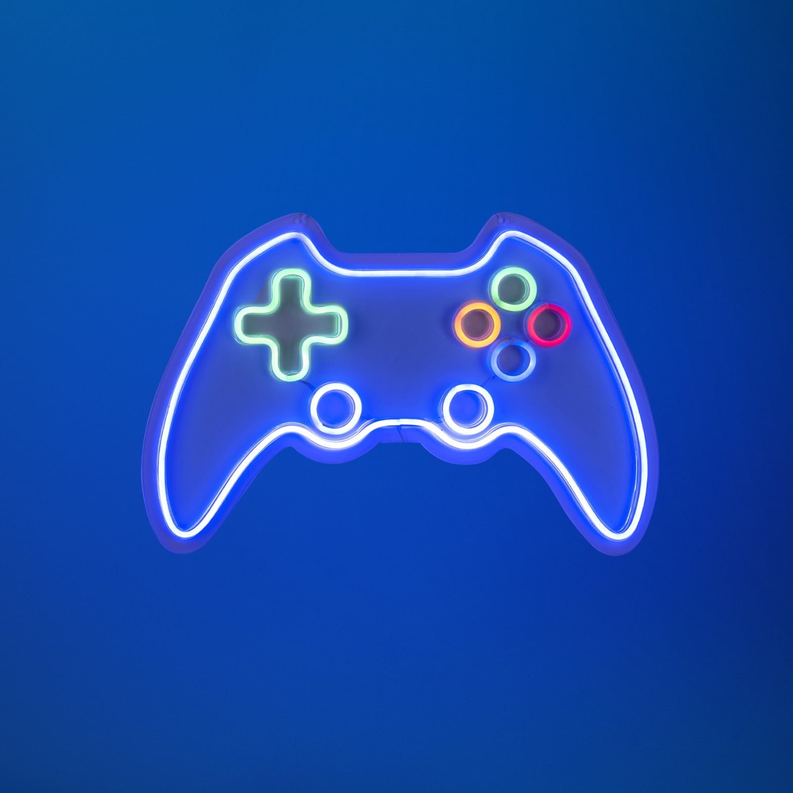 LED vegglampe Neon Gamer kontroller USB 60x40 cm - JUST LIGHT forfra