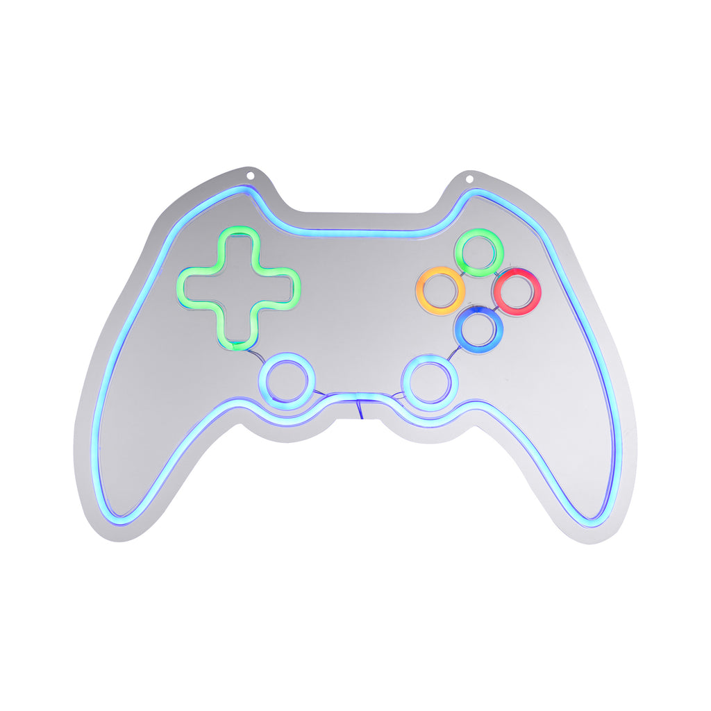 Detalj av LED vegglampe Neon Gamer kontroller USB 60x40 cm - JUST LIGHT
