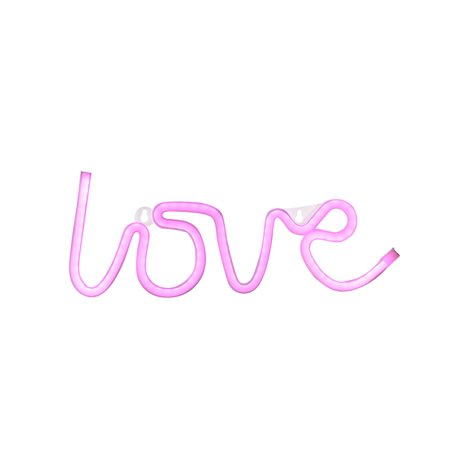 Detaljbilde av LED vegglampe Neon Love pink USB 34,4 cm