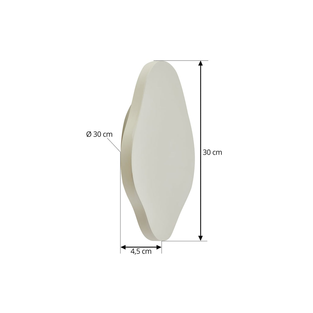 LED vegglampe Nielson gips beige dimbar 30 cm nærbilde av overflate