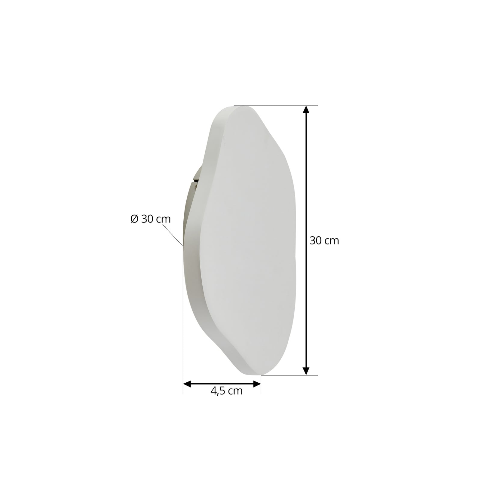 LED vegglampe Nielson hvit gips dimbar 30x30 cm nærbilde