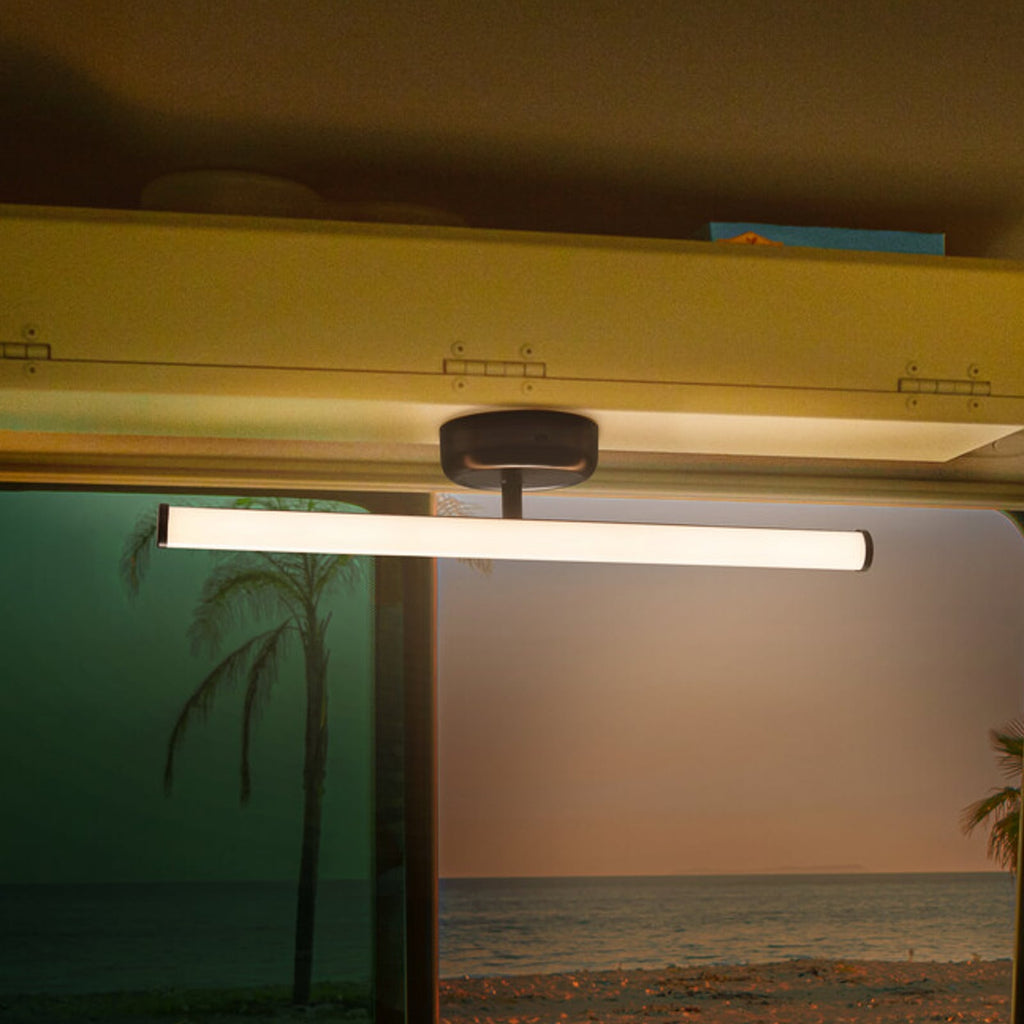 LED vegglampe NIGHTLUX STICK oppladbar svart dimbar forfra