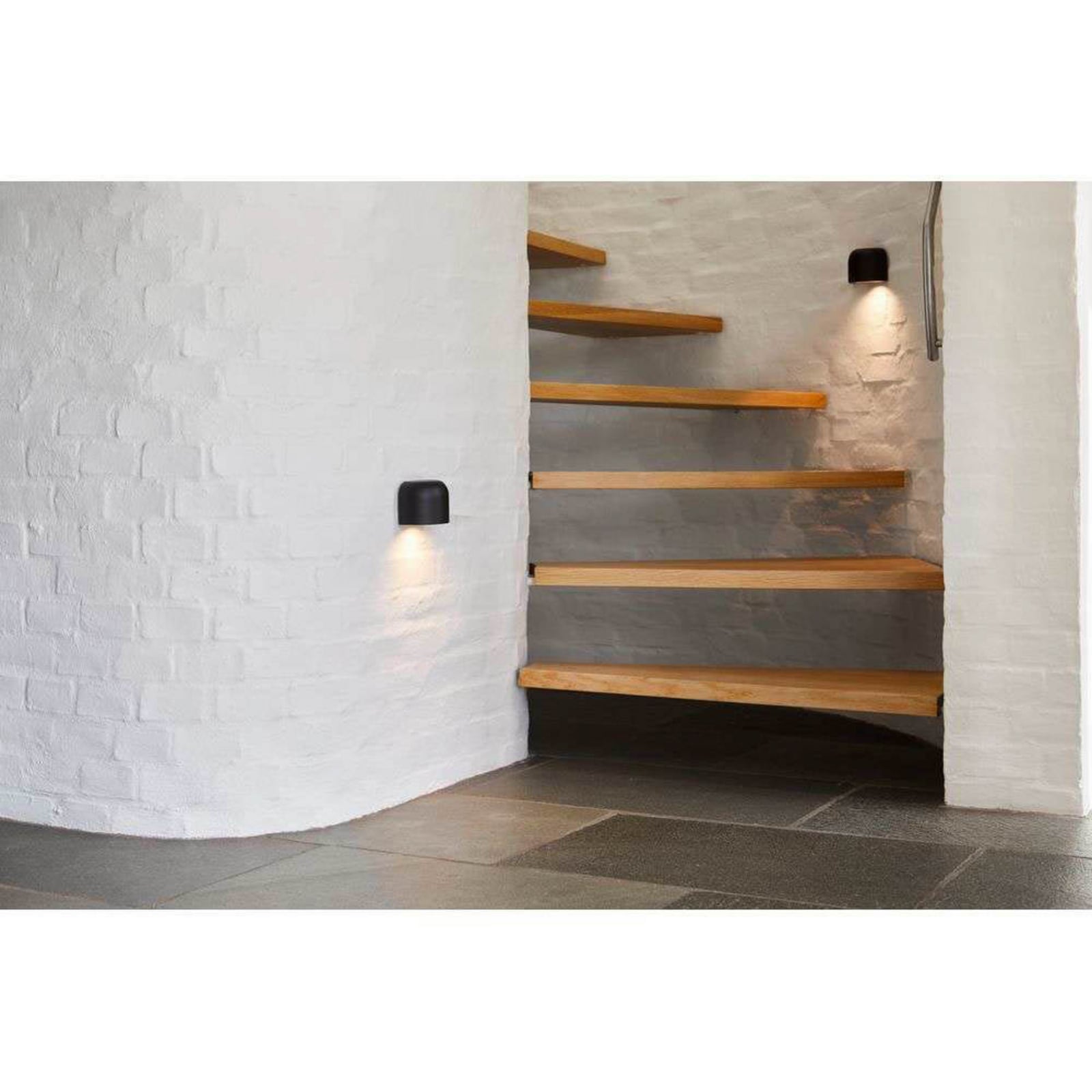 LED vegglampe Nyx hvit aluminium dimbar nærbilde