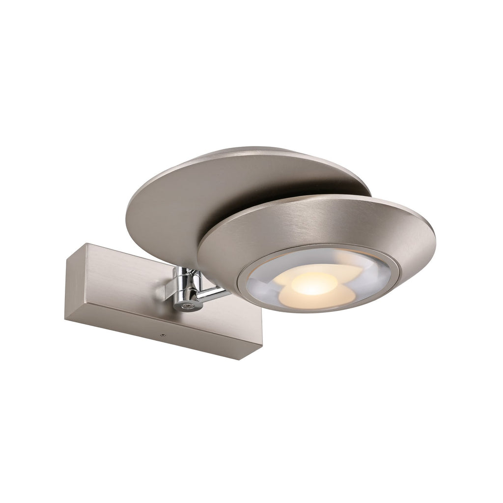 LED vegglampe Oculis 2-lys jern sølvfarget dimbar bakside