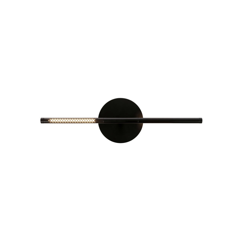 Montert LED vegglampe Omni 2-lys svart aluminium 54 cm i rom