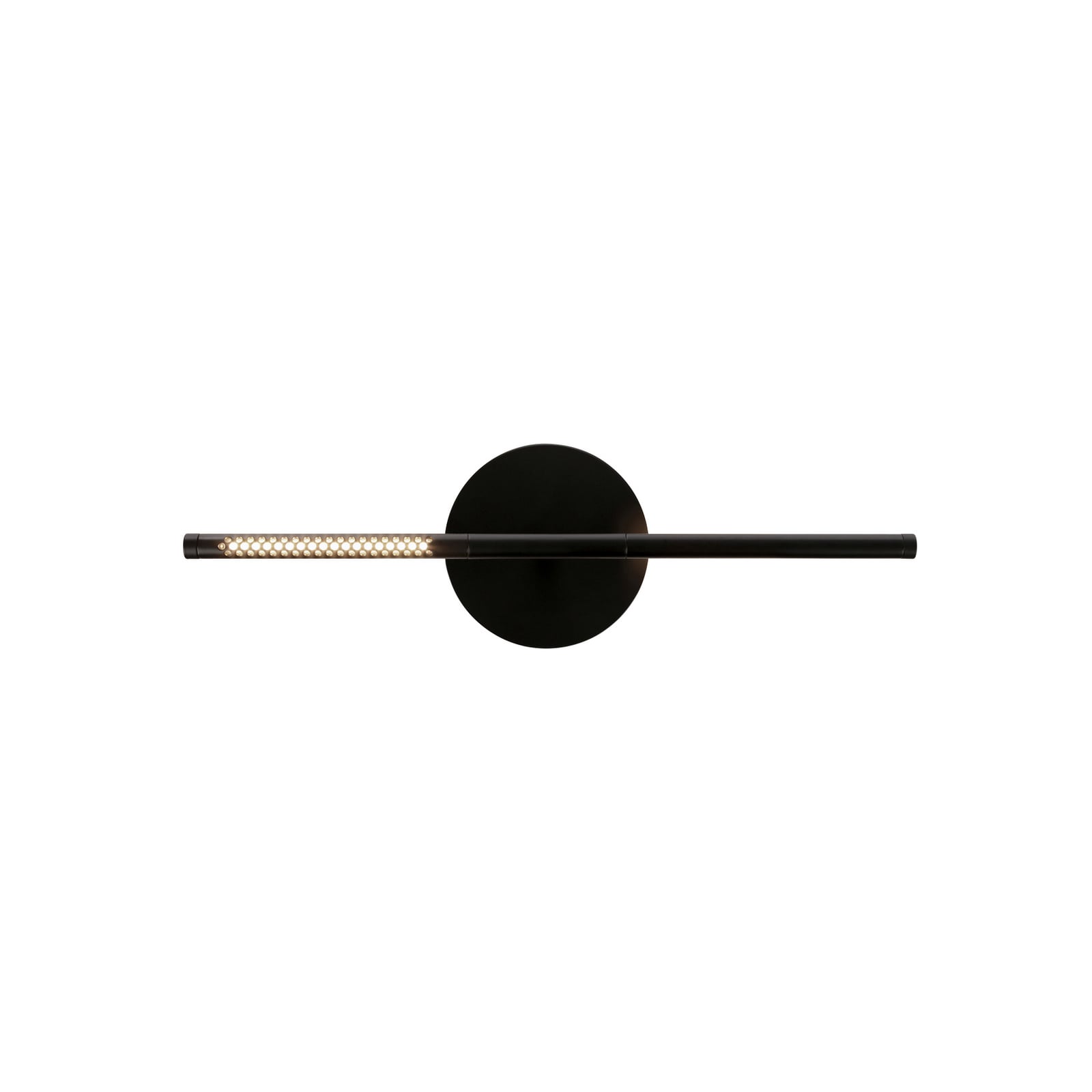 Montert LED vegglampe Omni 2-lys svart aluminium 54 cm i rom
