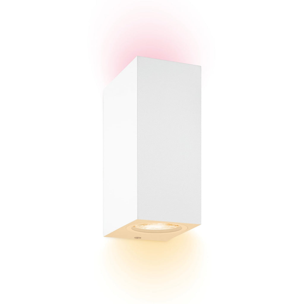 Detalj av LED vegglampe opp og ned dimbar hvit GU10 RGB CCT WiZ