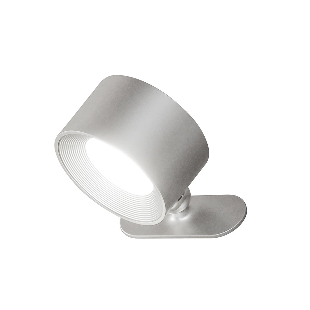 Detalj av LED vegglampe oppladbar magnetisk CCT dimbar sølv