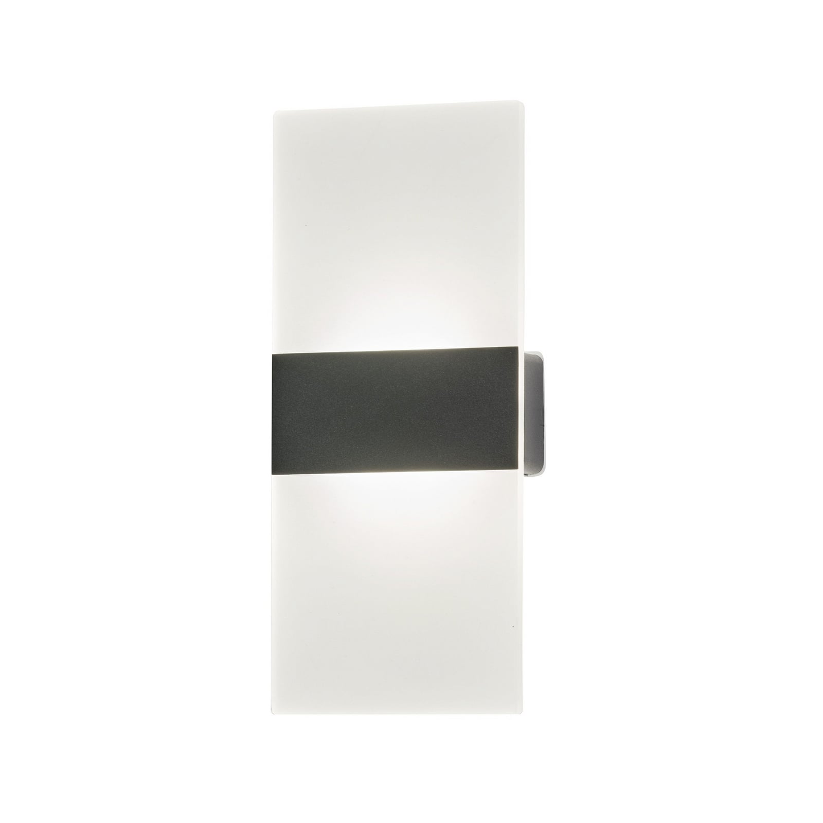 Montert LED vegglampe oppladbar magnetisk svart 22,5 cm dimbar
