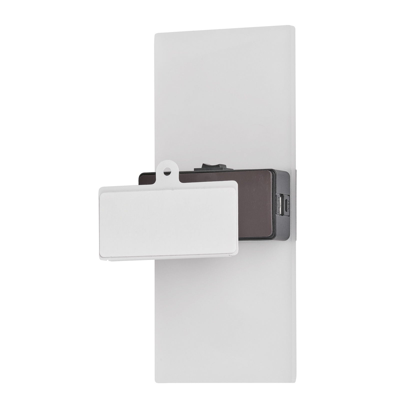 Nærbilde av LED vegglampe oppladbar magnetisk svart 22,5 cm dimbar dimmer