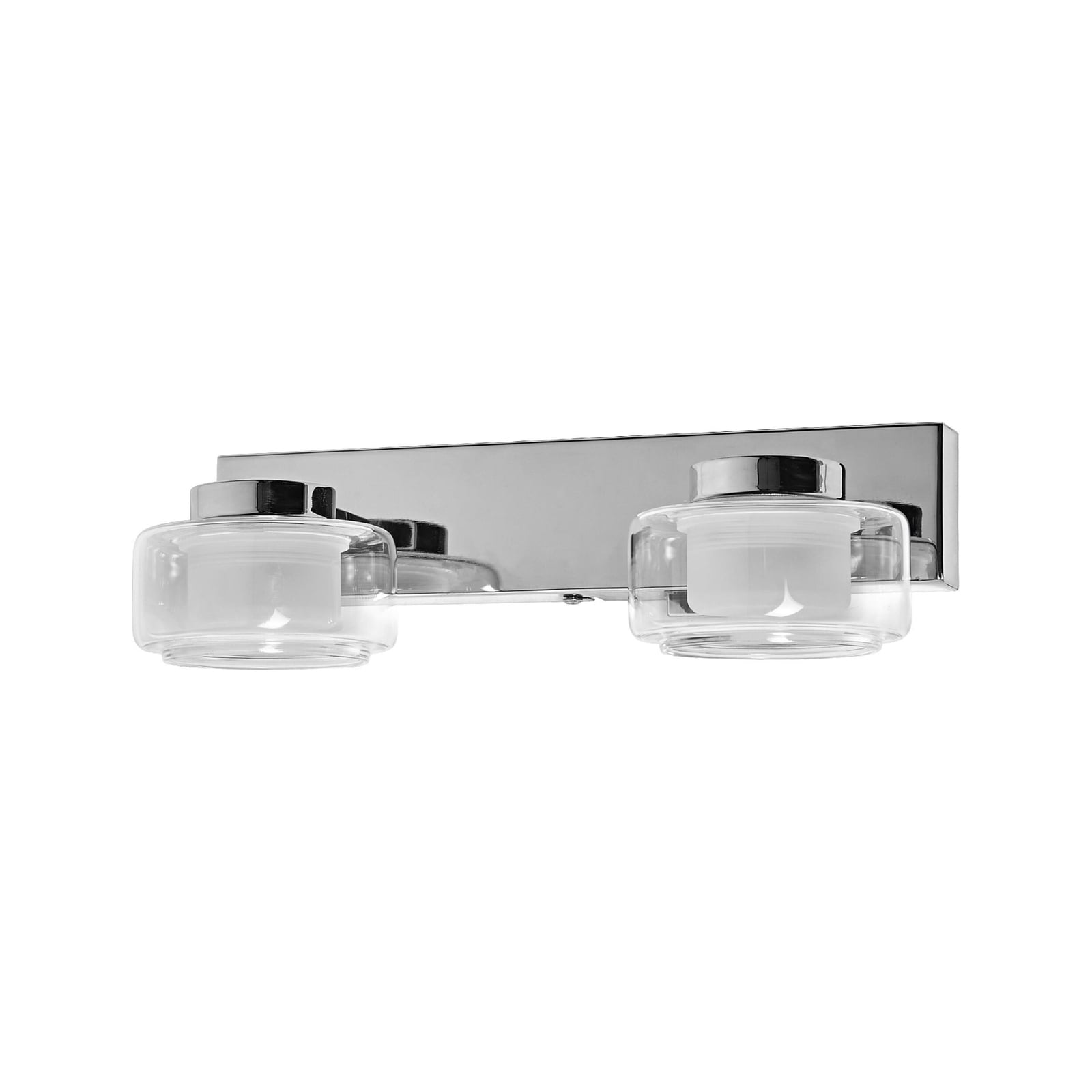LED vegglampe Orbis Flame 2-lys krom glass front
