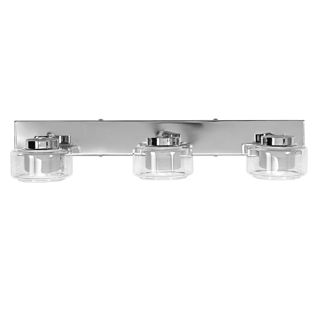 LED vegglampe ORBIS FLAME 3-lys krom CCT IP44 50 cm montert i rom
