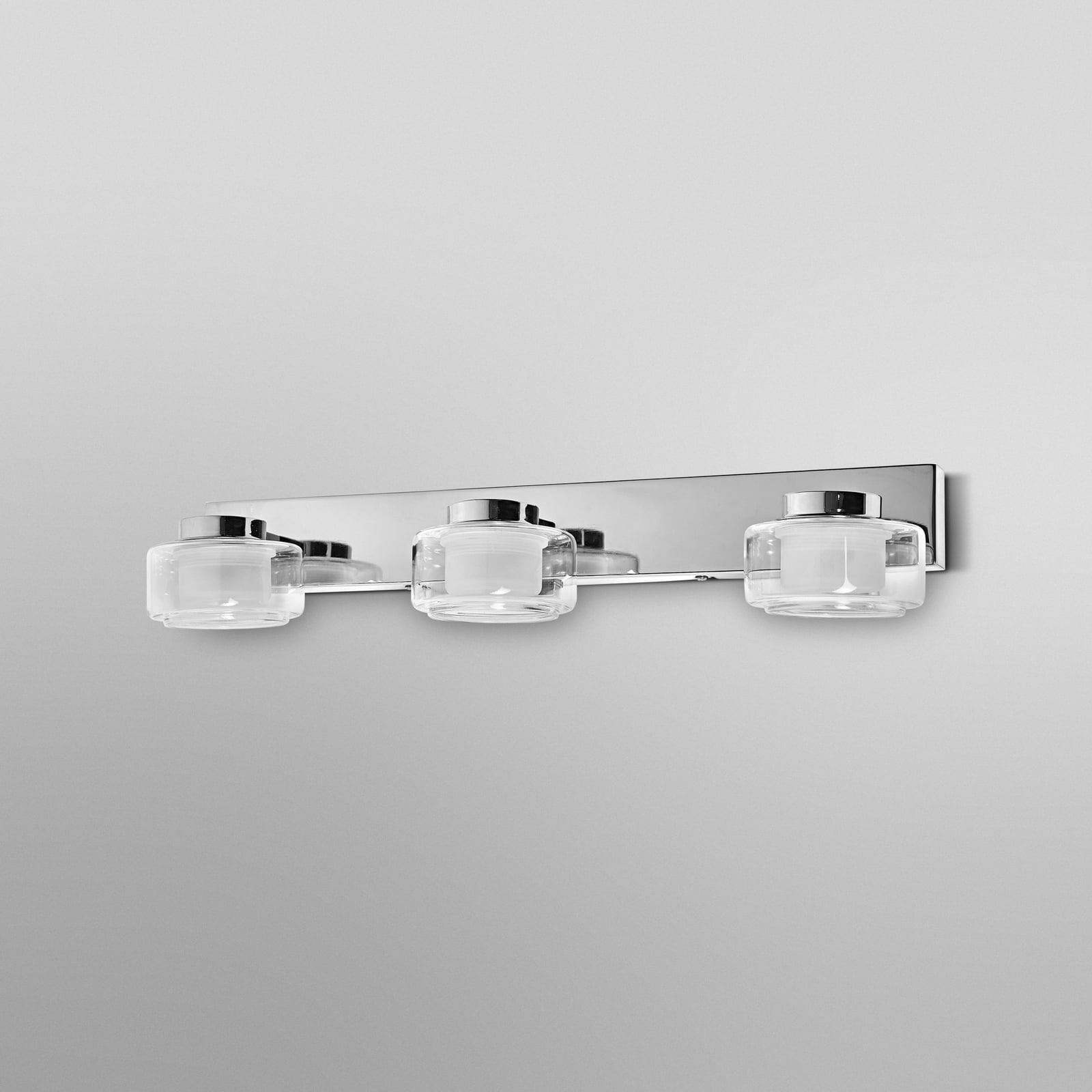 Detalj av LED vegglampe Orbis Flame 3-lys krom glass