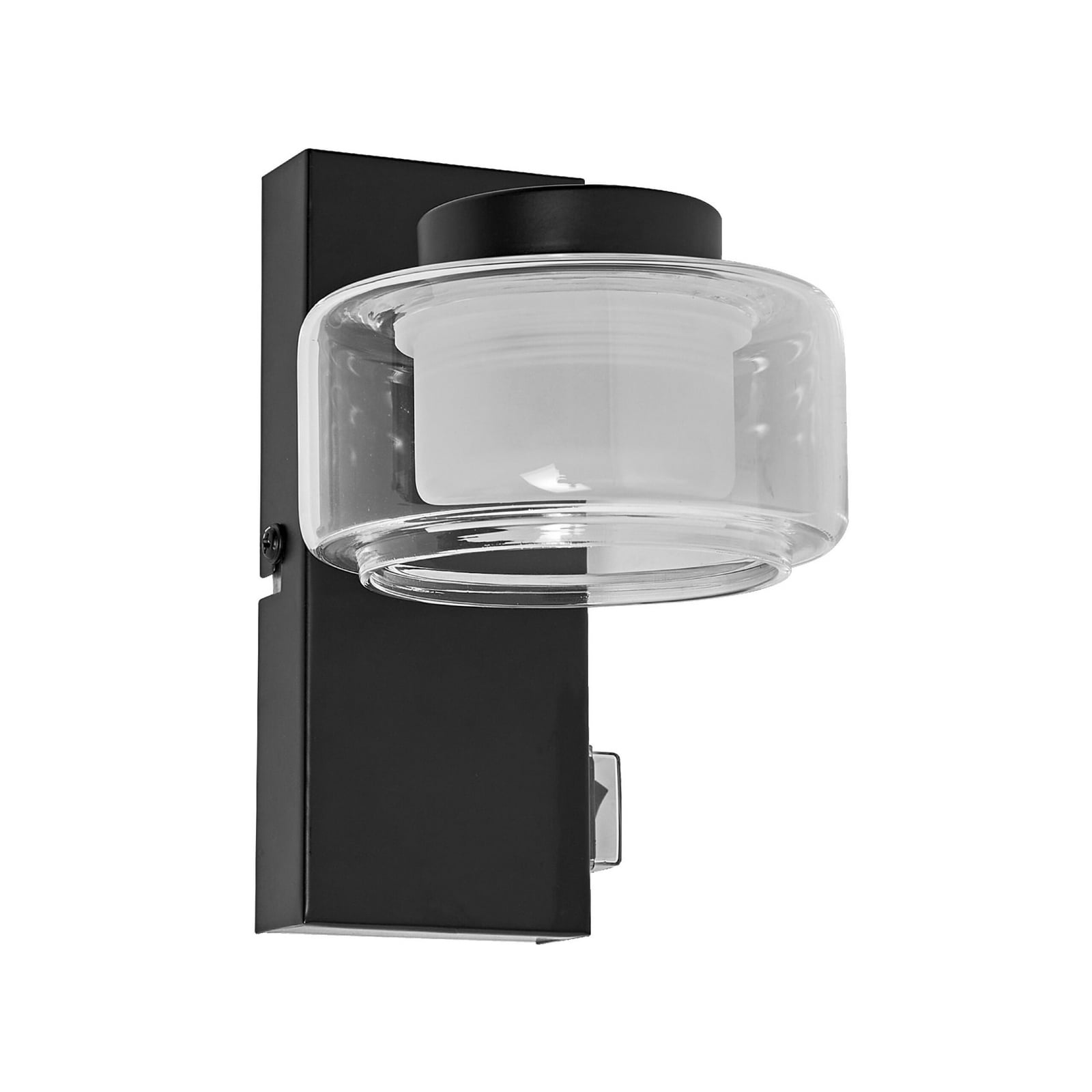 LED vegglampe ORBIS FLAME svart metall forfra