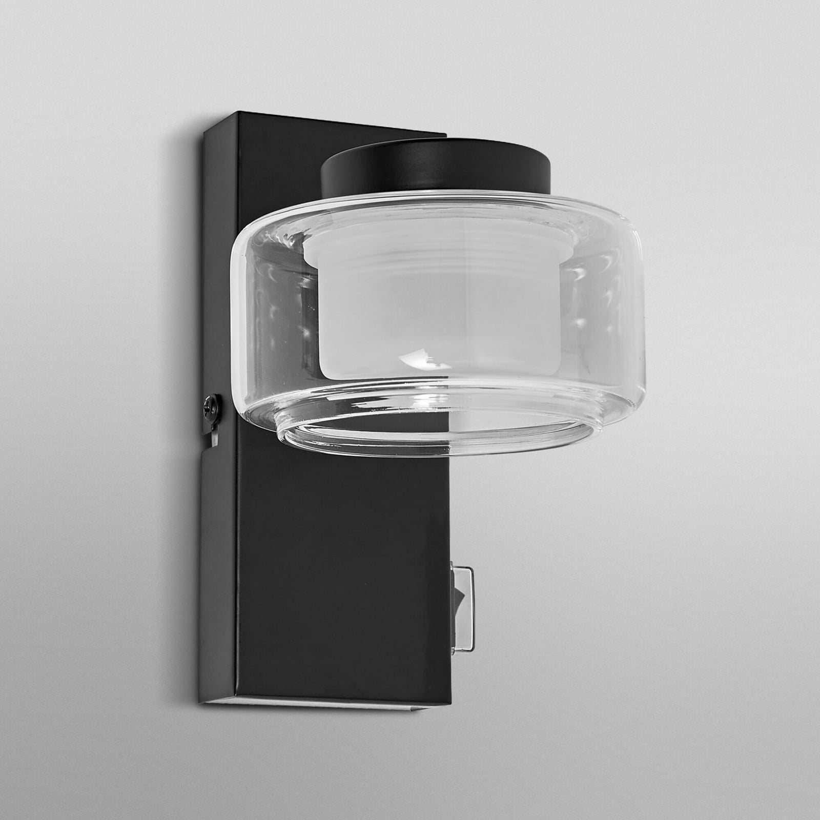 LED vegglampe ORBIS FLAME detalj av glassdiffusor