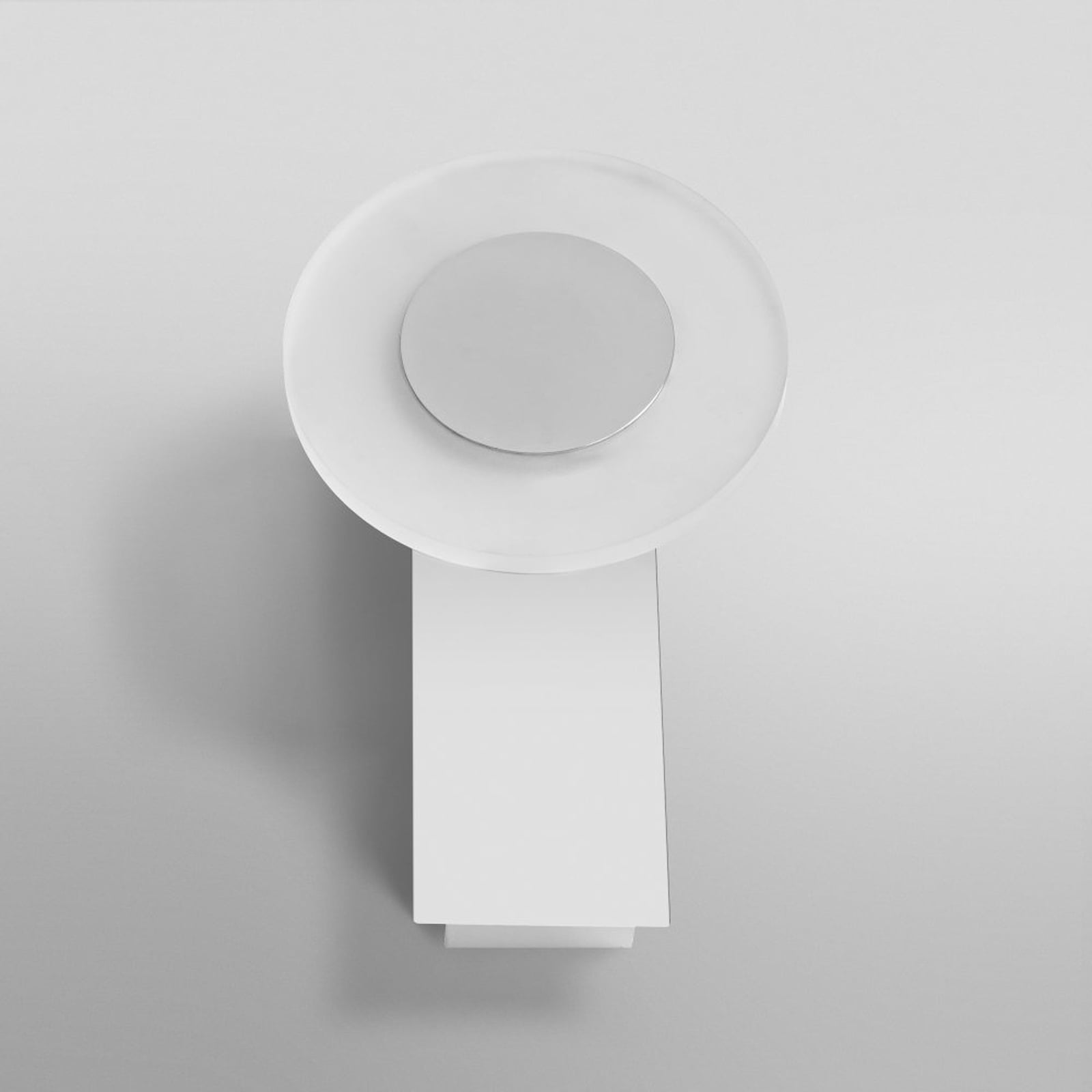LED vegglampe Orbis Wave dimbar sølv WiFi IP44 8W forfra
