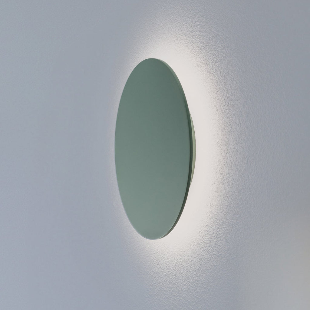 LED vegglampe Orios Plus grønn stål forfra
