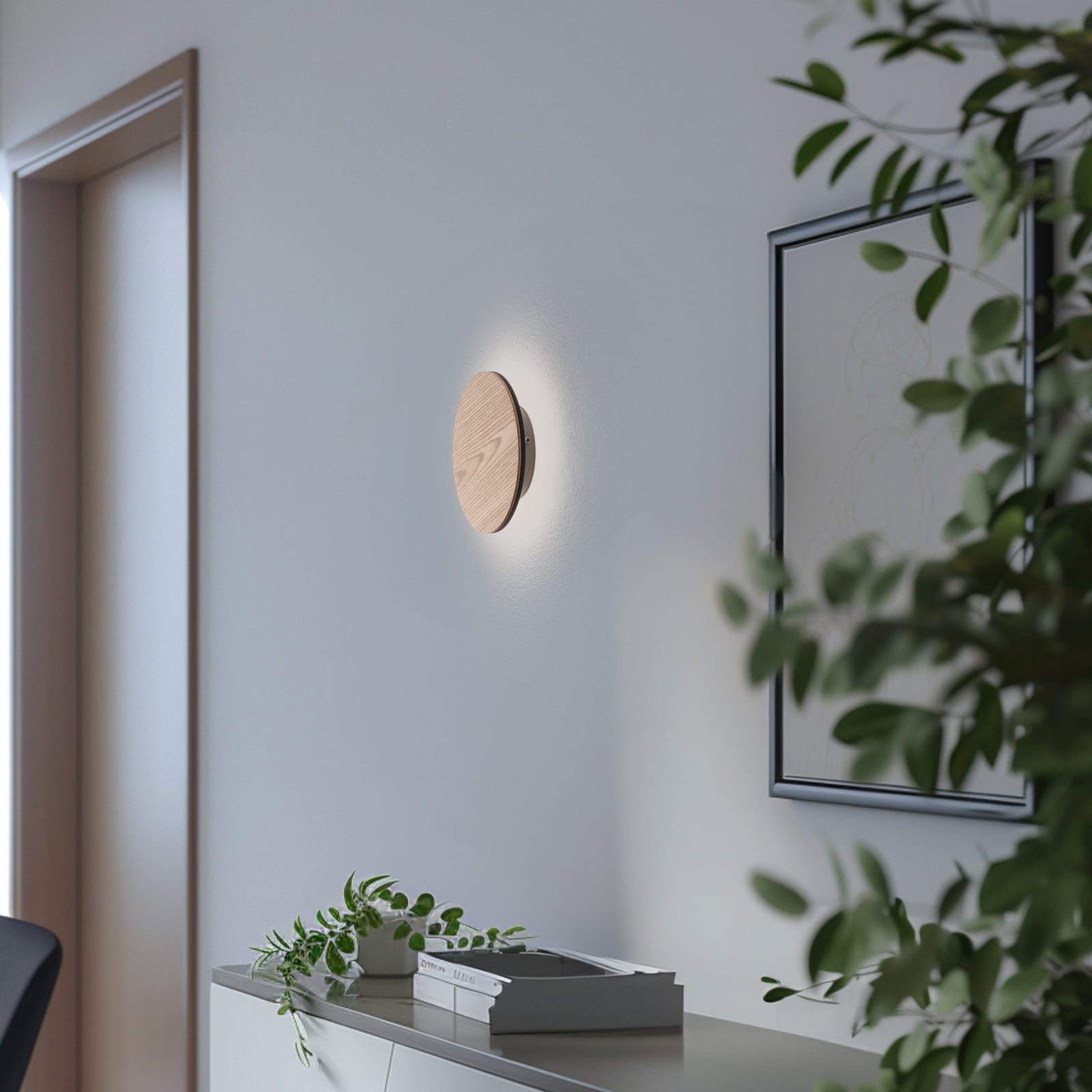 LED vegglampe Orios tre indirekte lys Ø20 cm varmhvit bakside
